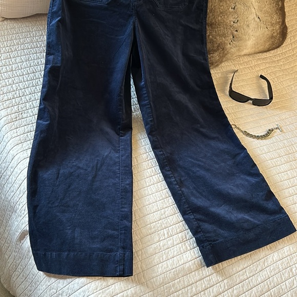 LOFT Navy Wide Leg Corduroy Pants - Picture 3 of 13